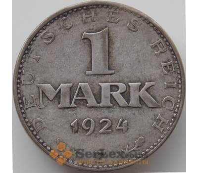 Монета Германия 1 марка 1924 E КМ42 VF Веймарская Республика арт. 12155