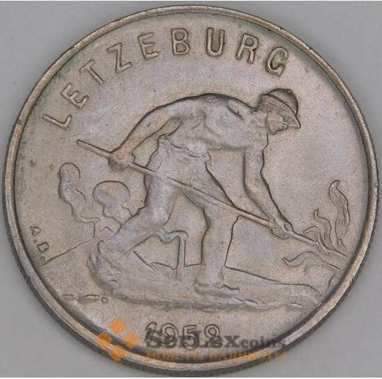 Люксембург 1 франк 1952 КМ46.2 UNC арт. 53377