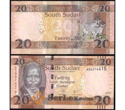 Банкнота Судан Южный 20 Фунтов 2017 Р13 UNC арт. 19027