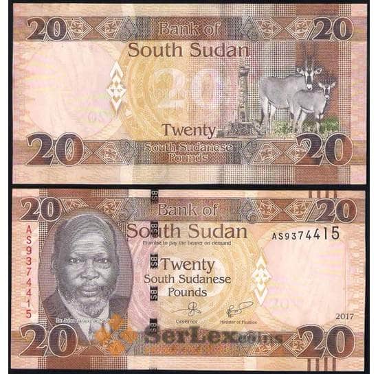 Судан Южный 20 Фунтов 2017 Р13 UNC арт. 19027