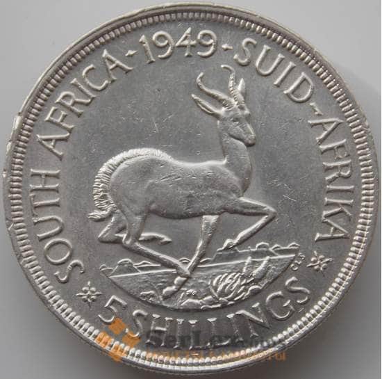 Южная Африка ЮАР 5 шиллингов 1949 КМ40.1 aUNC арт. 11685