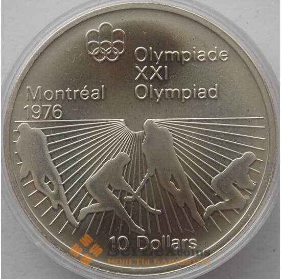Канада 10 долларов 1976 BU КМ112 Серебро Хоккей на траве (J05.19) арт. 14826