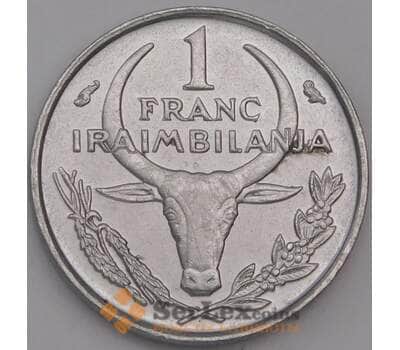 Мадагаскар монета 1 франк 1966 КМ8 UNC  арт. 44716