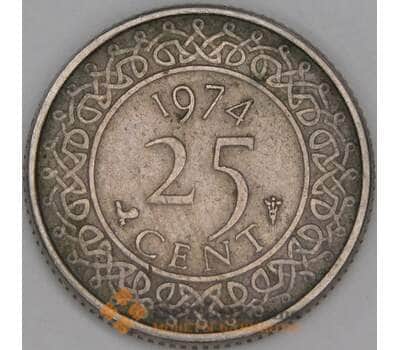 Суринам 25 центов 1974 КМ14 VF арт. 52890