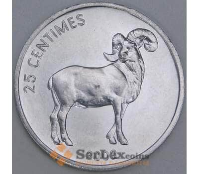 Конго 25 сантимов 2002 КМ77 UNC Гривистый баран арт. 55167