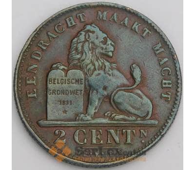 Бельгия 2 сантима 1911 КМ65 VF DER BELGEN арт. 46683