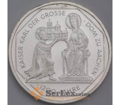 Монета Германия 10 марок 2000 КМ200 G Proof 1200 лет Собору в Аахене арт. 40267