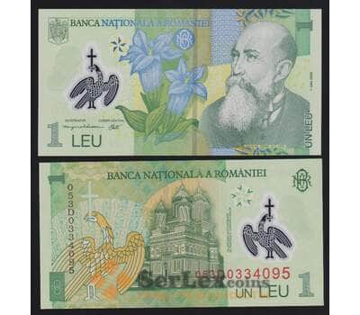Румыния 1 лей 2005 Р117а UNC серия 05 1-й выпуск арт. 53882