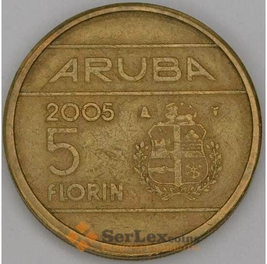 Аруба 5 флоринов 2005 КМ38 VF арт. 52829