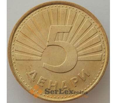 Монета Македония 5 денаров 1993 КМ4 UNC Рысь (J05.19) арт. 16662