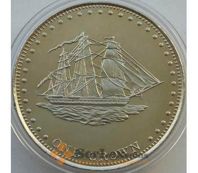 Монета Тристан-да-Кунья 1 крона 2008 BU Корабль Столтенхоф арт. 13702
