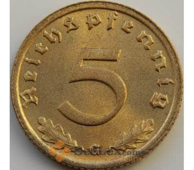 Монета Германия 5 рейхспфеннигов 1939 G КМ91 AU-aUNC арт. 8972