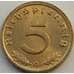 Монета Германия 5 рейхспфеннигов 1939 G КМ91 AU-aUNC арт. 8972
