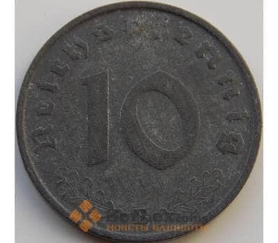 Монета Германия 10 рейхспфеннигов 1943 B КМ101 VF арт. 8976