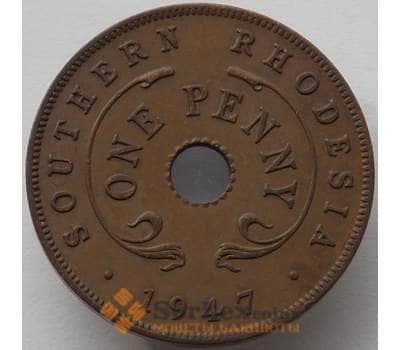 Монета Южная Родезия 1 пенни 1947 КМ8а UNC арт. 12734