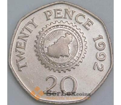 Гернси 20 пенсов 1992 КМ44 AU арт. 56458