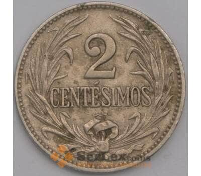 Монета Уругвай 2 сентесимо 1924 КМ20 XF арт. 40485