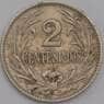 Уругвай монета 2 сентесимо 1924 КМ20 XF арт. 40485