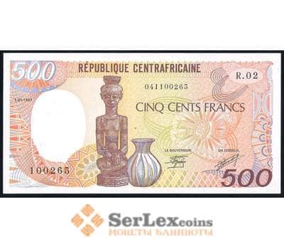 Банкнота Центральная Африка 500 франков 1987 Р14с UNC арт. 38380