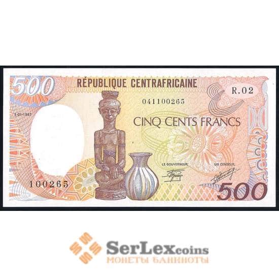 Центральная Африка 500 франков 1987 Р14с UNC арт. 38380