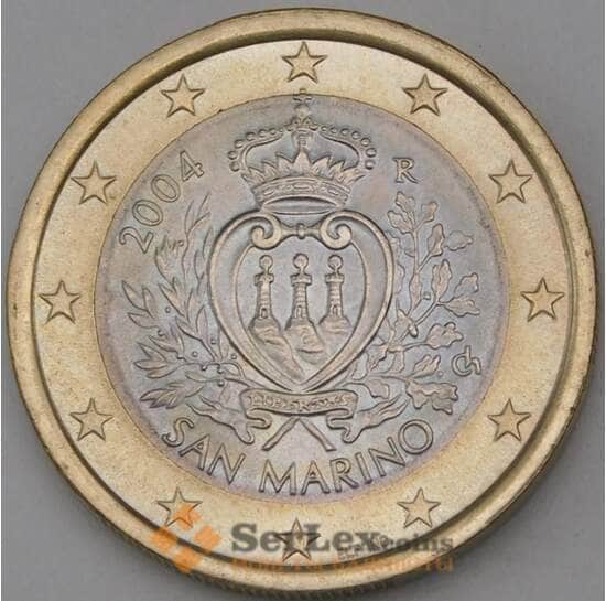 Сан-Марино 1 евро 2004 BU из набора арт. 28748