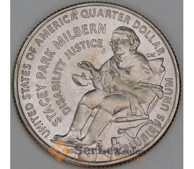США 25 центов 2025 P UNC №19 Стейси Парк Милберн арт. 53912