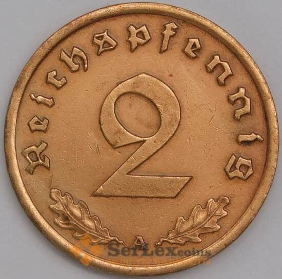 Германия монета 2 рейхспфеннига 1939 А КМ90 XF арт. 18881