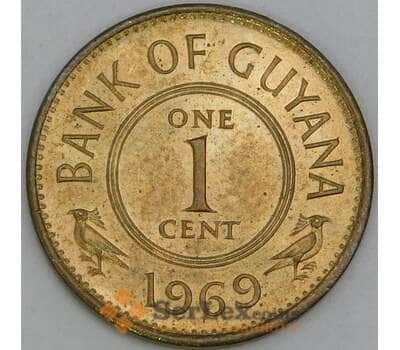 Гайана 1 цент 1969 КМ31 UNC арт. 56355