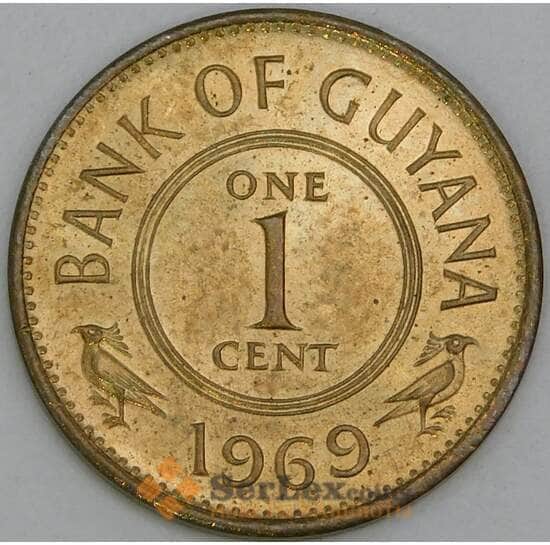 Гайана 1 цент 1969 КМ31 UNC арт. 56355 Гайана 1 цент 1969 КМ31 UNC арт. 56355