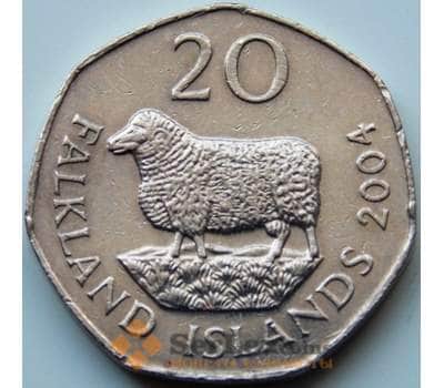 Монета Фолклендские острова 20 пенсов 2004 КМ134 XF арт. 6737