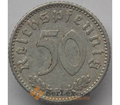 Монета Германия 50 пфеннингов (рейхспфеннигов) 1942 Е КМ96 VF (J05.19) арт. 14807