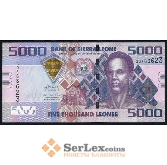 Сьерра-Леоне банкнота 5000 Леоне 2013 Р32b UNC арт. 39627