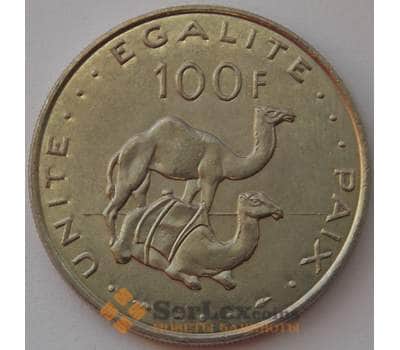 Монета Джибути 100 франков 1991 КМ26 UNC Верблюды (J05.19) арт. 16593