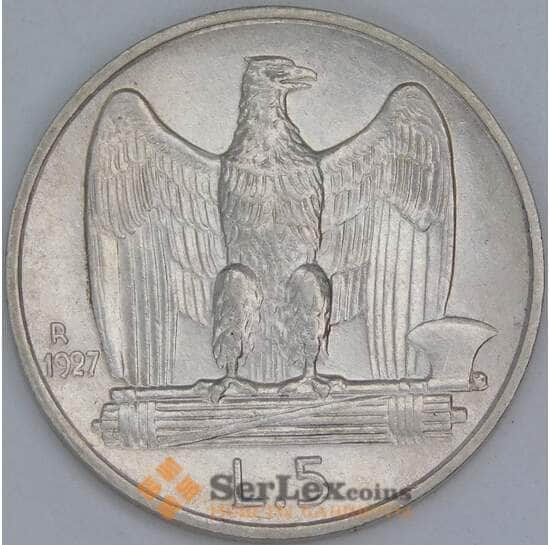 Италия 5 лир 1927 КМ67 aUNC  арт. 56547