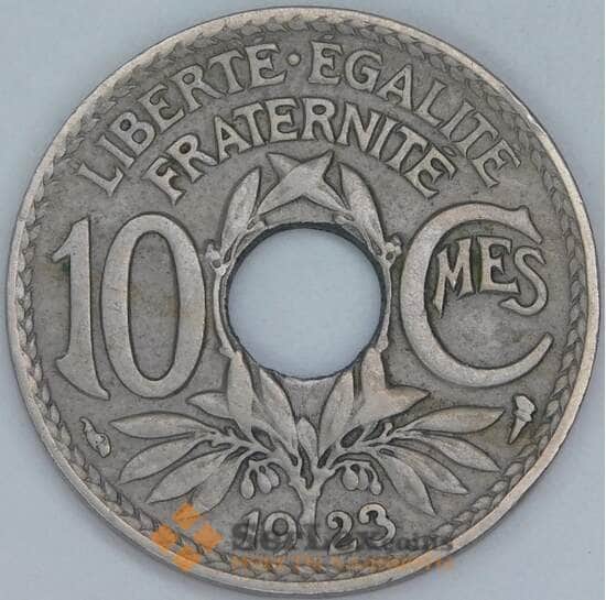 Франция 10 сантимов 1923 КМ866a VF арт. 57037