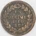 Франция монета 1 десим 1814 КМ700 VG арт. 43406