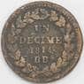 Франция монета 1 десим 1814 КМ700 VG арт. 43406