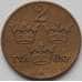 Монета Швеция 2 эре 1950 КМ778 VF (J05.19) арт. 16740