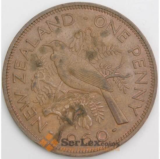 Новая Зеландия 1 пенни 1960 КМ24.2 XF арт. 46478