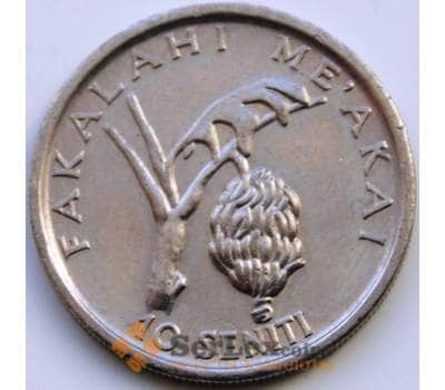 Монета Тонга 10 сенити 1990 КМ69 XF ФАО арт. С04557