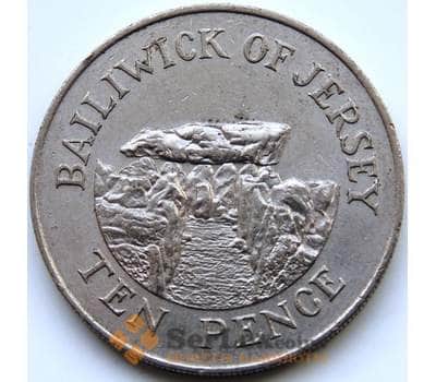 Монета Джерси 10 пенсов 1987 КМ57.1 AU арт. С04573