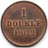 Гернси 1 дубль 1902 КМ10 AU арт. С04579