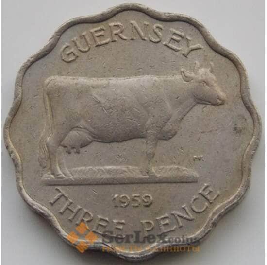 Гернси 3 пенса 1959 КМ18 VF арт. С04580