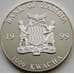 Монета Замбия 1000 квача 1999 Proof Европейская валюта -200 Евро арт. С04582