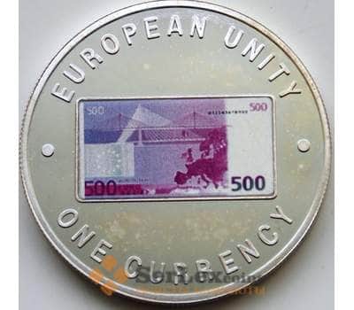 Монета Замбия 1000 квача 1999 Proof Европейская валюта -500 Евро арт. С04583