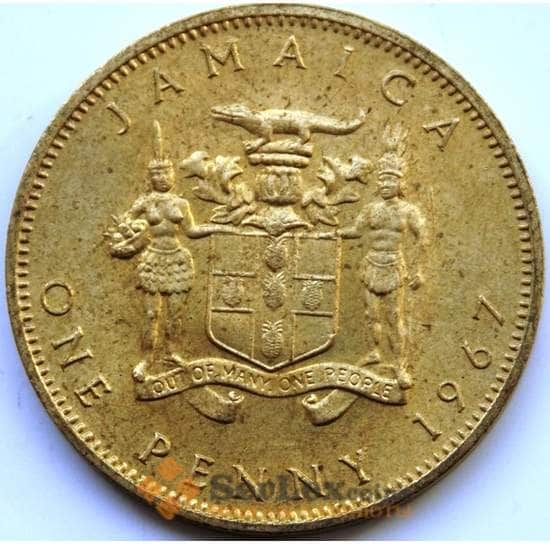 Ямайка 1 пенни 1967 КМ30 UNC арт. С04612