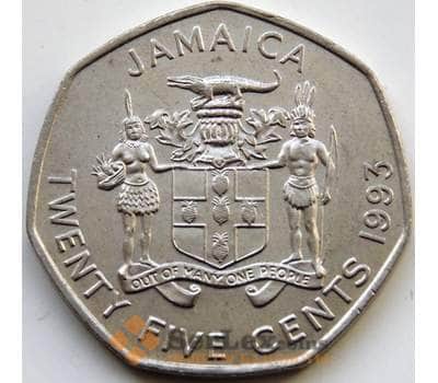 Монета Ямайка 25 центов 1991-1994 КМ147 AU арт. С04614