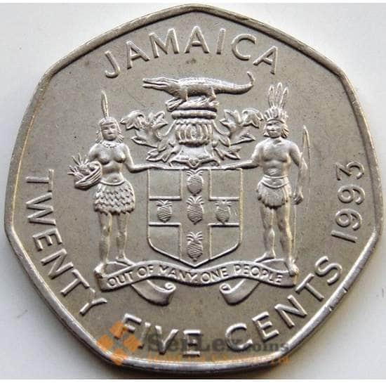 Ямайка 25 центов 1991-1994 КМ147 AU арт. С04614