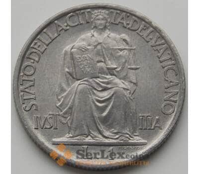 Монета Ватикан 1 лира 1942 КМ35 XF арт. С04641