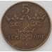 Монета Швеция 5 эре 1925 КМ779.2 XF арт. С04653